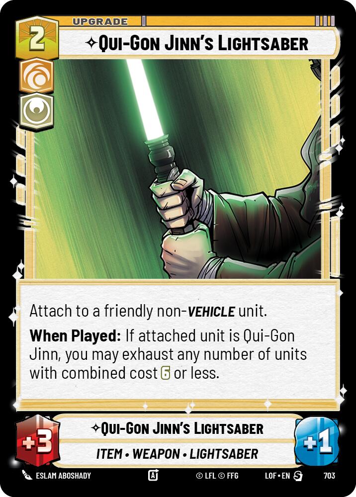 Qui-Gon Jinn's Lightsaber (Foil) [LOF - 703]