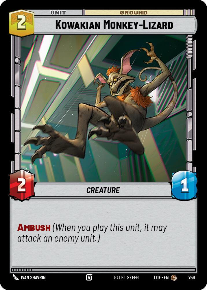 Kowakian Monkey-Lizard (Foil) [LOF - 759]