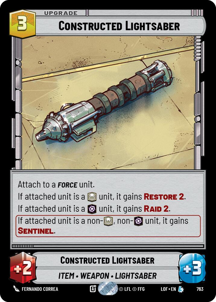 Constructed Lightsaber (Foil) [LOF - 763]