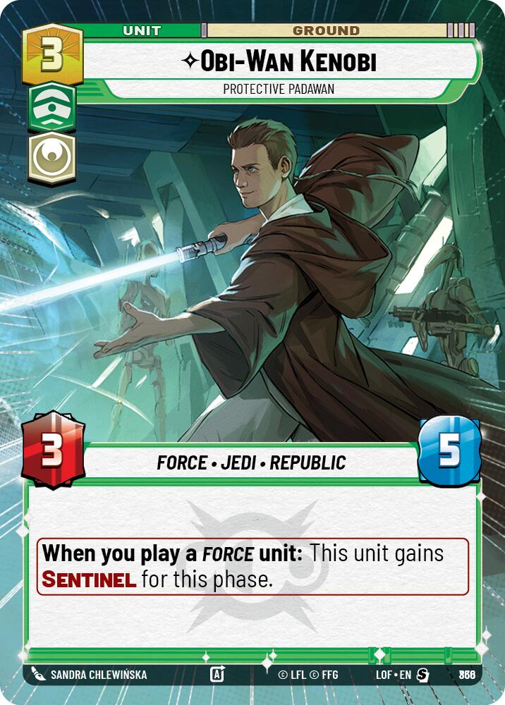 Obi-Wan Kenobi - Protective Padawan (Hyperspace Foil) [LOF - 836]