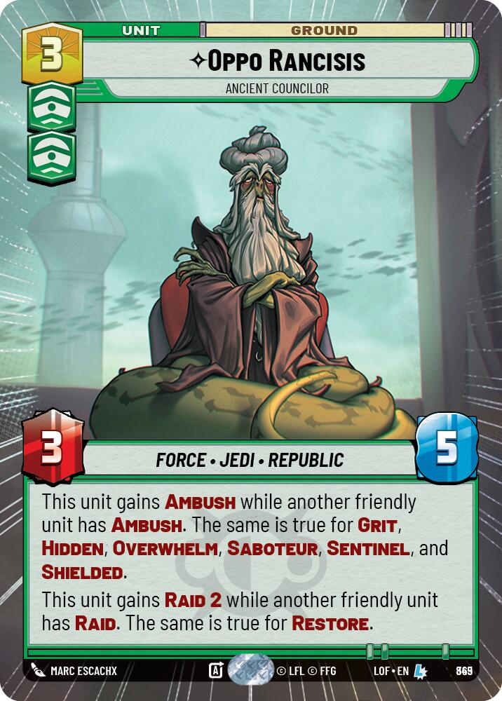 Oppo Rancisis - Ancient Councilor (Hyperspace Foil) [LOF - 845]
