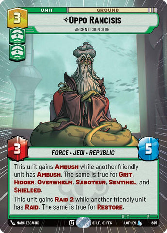 Oppo Rancisis - Ancient Councilor (Hyperspace Foil)