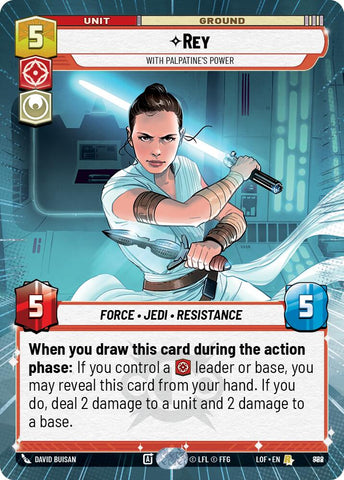 Rey - With Palpatine's Power (Hyperspace Foil)