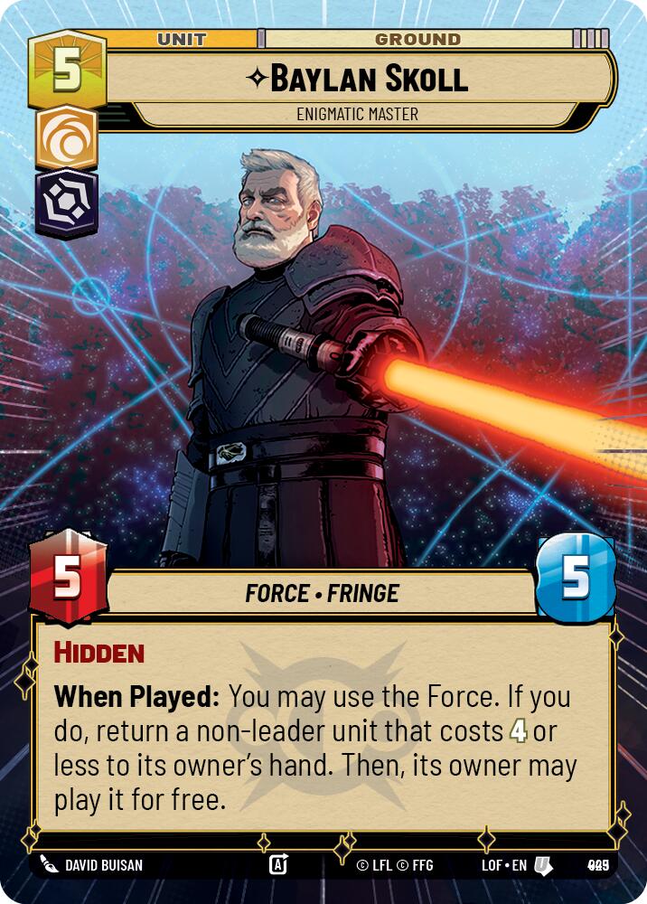 Baylan Skoll - Enigmatic Master (Hyperspace Foil) [LOF - 925]