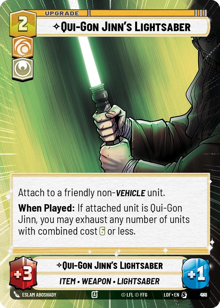 Qui-Gon Jinn's Lightsaber (Hyperspace Foil) [LOF - 941]