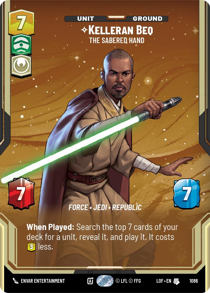 Kelleran Beq - The Sabered Hand (Prestige Foil) [LOF - 1086]