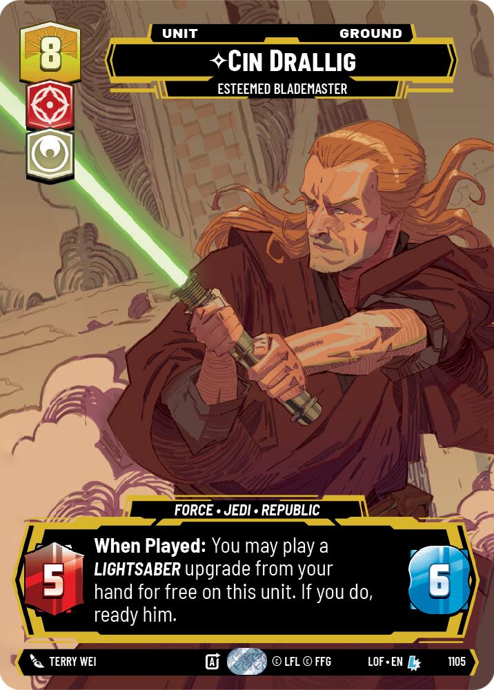 Cin Drallig - Esteemed Blademaster (Prestige Foil) [LOF - 1105]