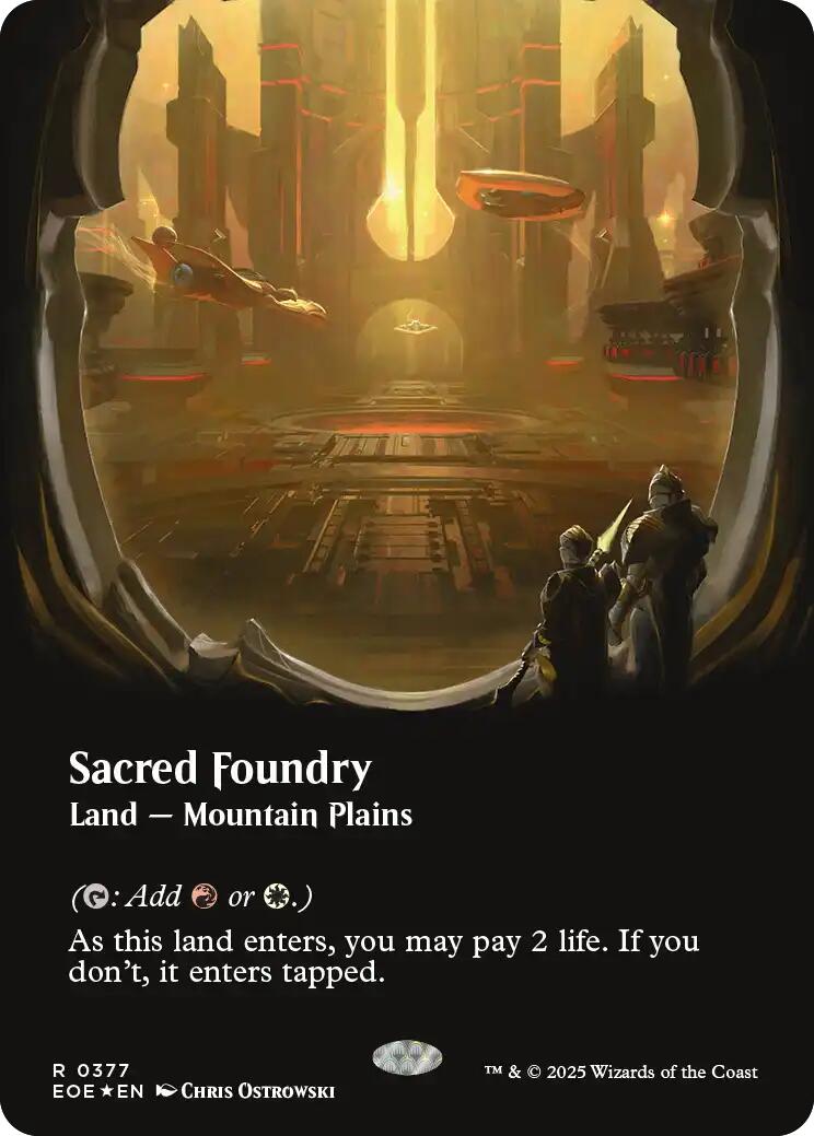 Sacred Foundry (Borderless) (Galaxy Foil) [EOE - 377]