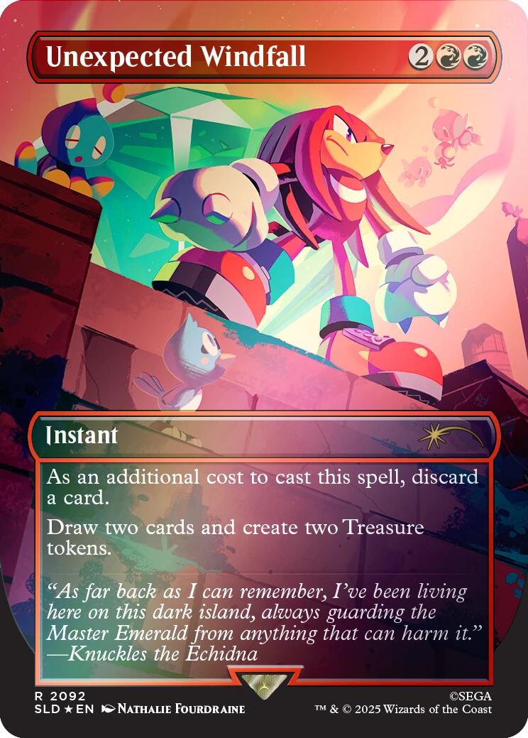 Unexpected Windfall (2092) (Rainbow Foil) [SLD - 2092]
