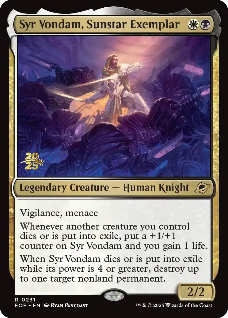 Syr Vondam, Sunstar Exemplar [PRE - 231]