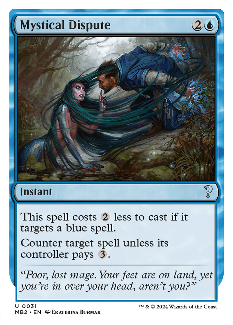 Mystical Dispute (White Border) [Mystery Booster 2] | The Clever Kobold