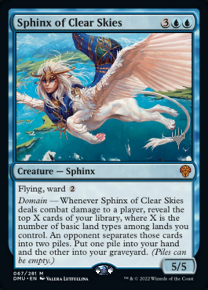 Sphinx of Clear Skies (Promo Pack) [Dominaria United Promos] | The Clever Kobold