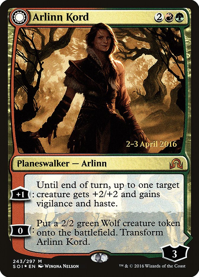 Arlinn Kord // Arlinn, Embraced by the Moon [Shadows over Innistrad Prerelease Promos] | The Clever Kobold