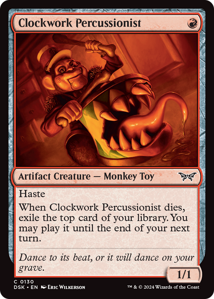 Clockwork Percussionist (0130) [Duskmourn: House of Horror] | The Clever Kobold