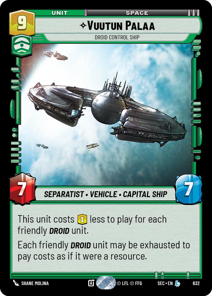 Vuutun Palaa - Droid Control Ship (Foil)