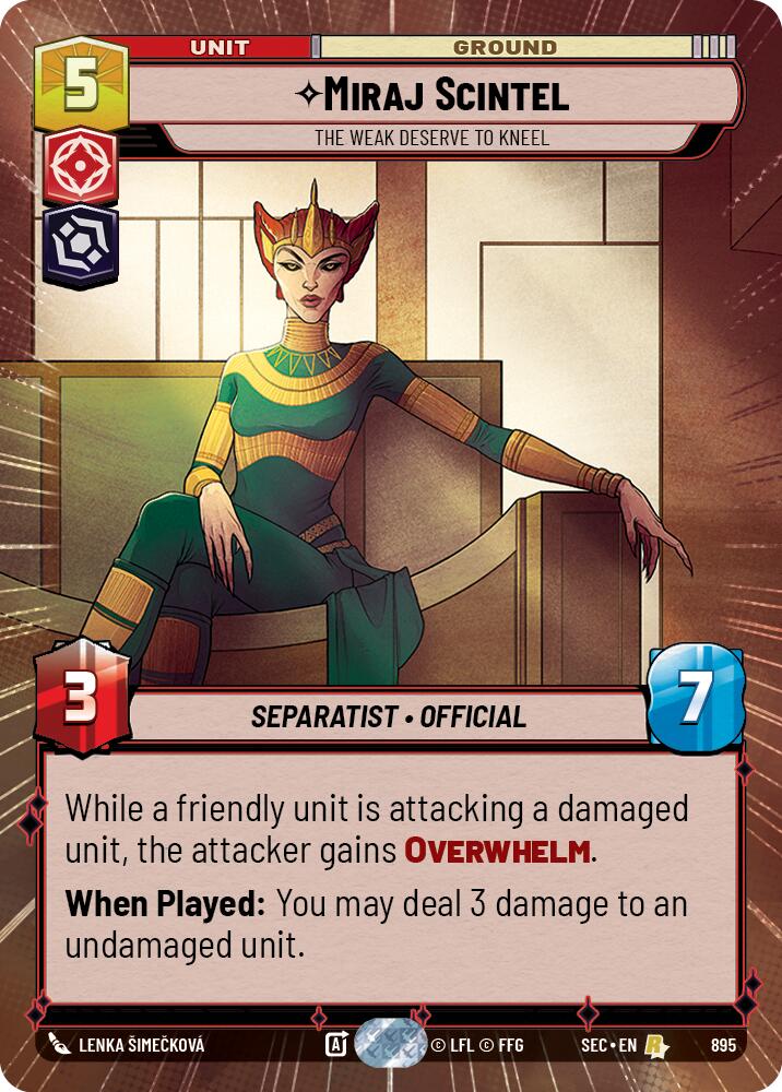 Miraj Scintel - The Weak Deserve to Kneel (Hyperspace Foil)