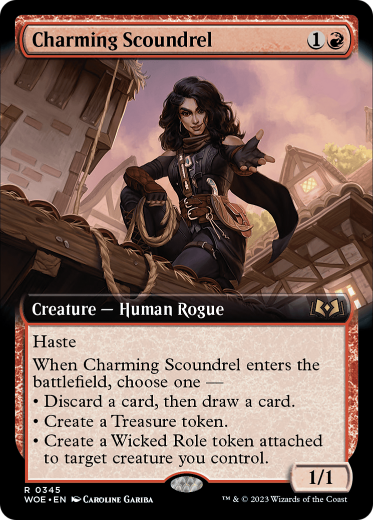 Charming Scoundrel (Extended Art) [Wilds of Eldraine] | The Clever Kobold