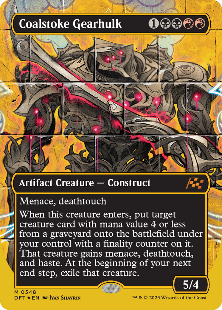 Coalstoke Gearhulk (Borderless) (First-Place Foil) [Aetherdrift] | The Clever Kobold