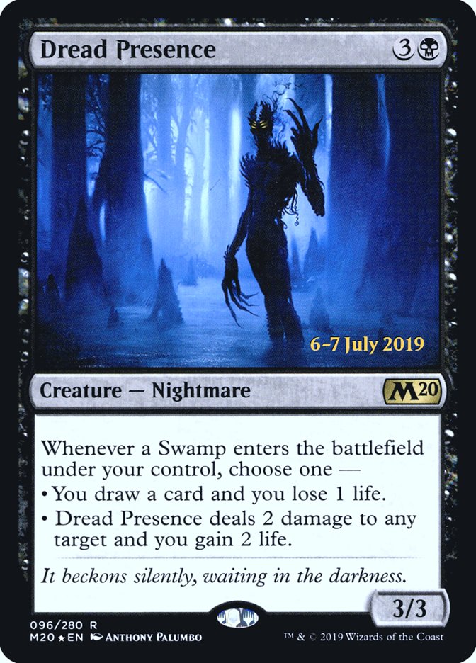 Dread Presence [Core Set 2020 Prerelease Promos] | The Clever Kobold