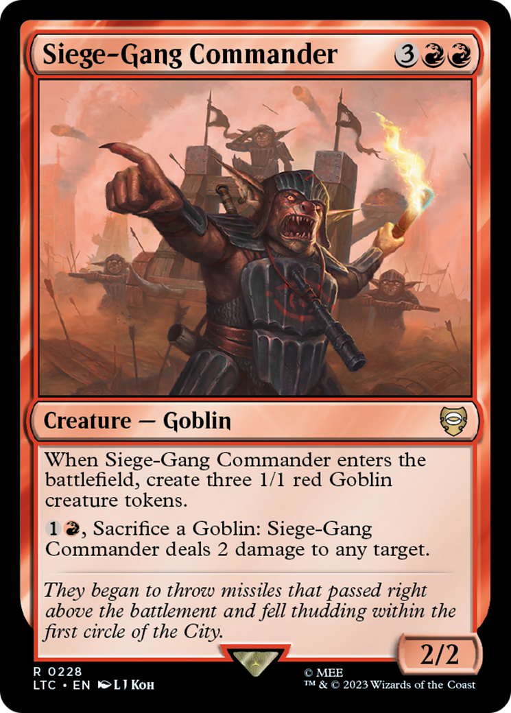 Siege-Gang Commander [The Lord of the Rings: Tales of Middle-Earth Commander] | The Clever Kobold