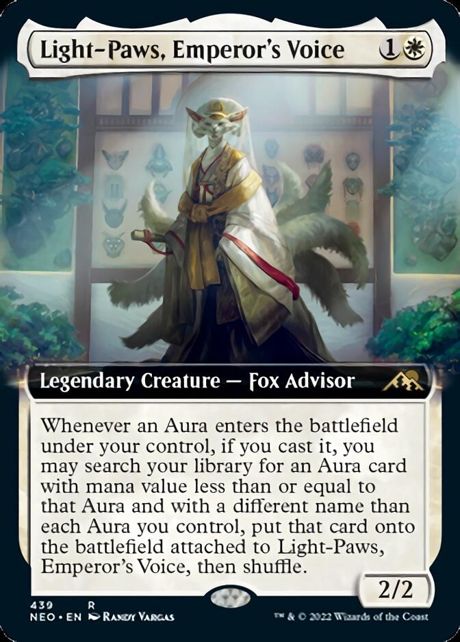 Light-Paws, Emperor's Voice (Extended Art) [Kamigawa: Neon Dynasty] | The Clever Kobold