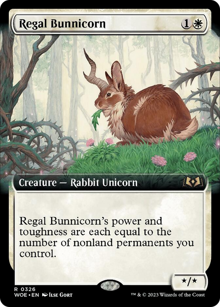 Regal Bunnicorn (Extended Art) [Wilds of Eldraine] | The Clever Kobold