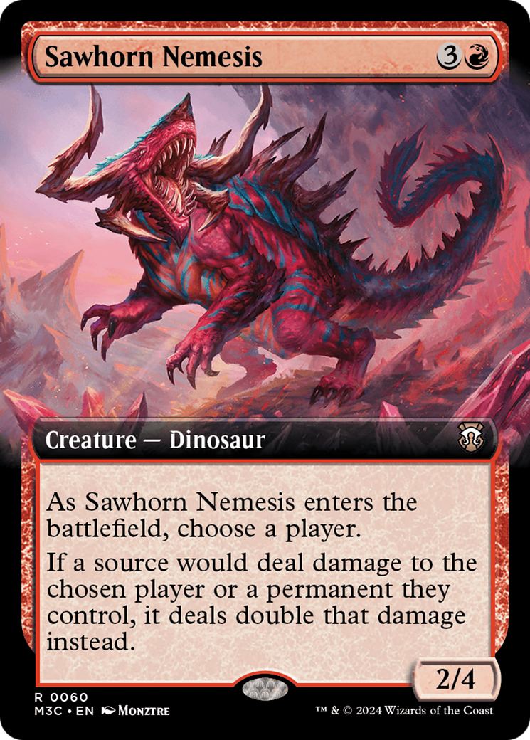 Sawhorn Nemesis (Extended Art) [Modern Horizons 3 Commander] | The Clever Kobold