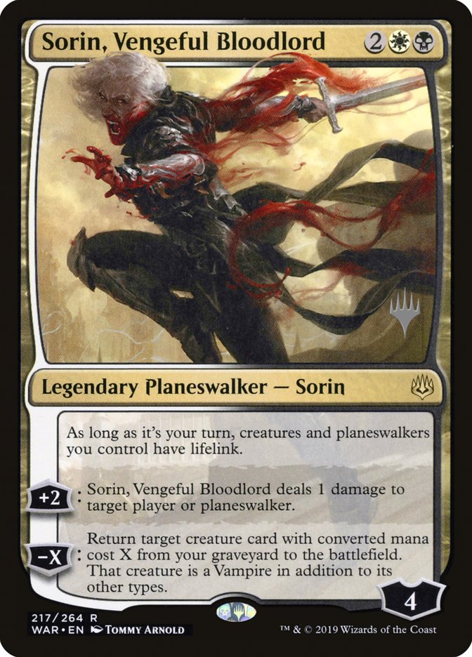 Sorin, Vengeful Bloodlord (Promo Pack) [War of the Spark Promos] | The Clever Kobold