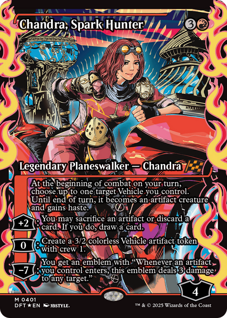 Chandra, Spark Hunter (Showcase) [Aetherdrift] | The Clever Kobold