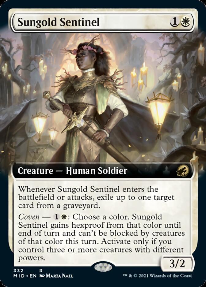 Sungold Sentinel (Extended Art) [Innistrad: Midnight Hunt] | The Clever Kobold