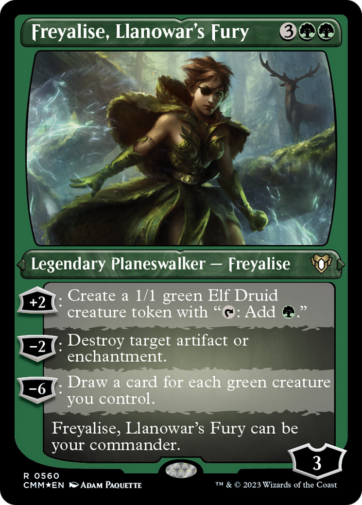 Freyalise, Llanowar's Fury (Foil Etched) [Commander Masters] | The Clever Kobold