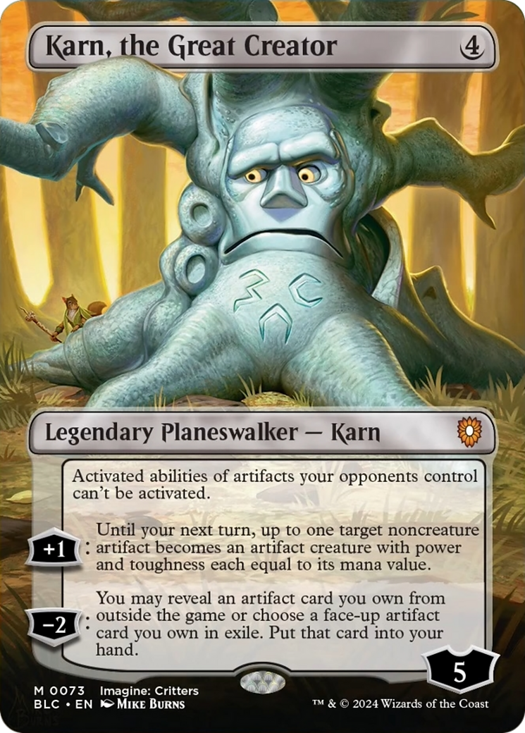 Karn, the Great Creator (Borderless) [Bloomburrow Commander] | The Clever Kobold