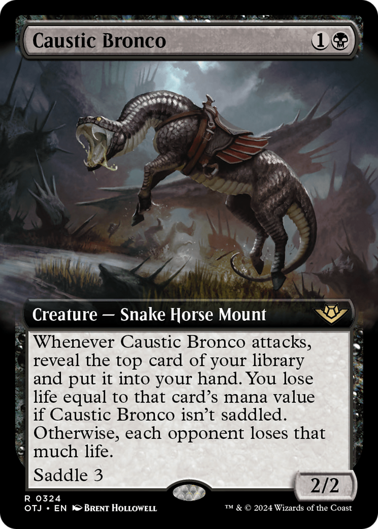 Caustic Bronco (Extended Art) [Outlaws of Thunder Junction] | The Clever Kobold