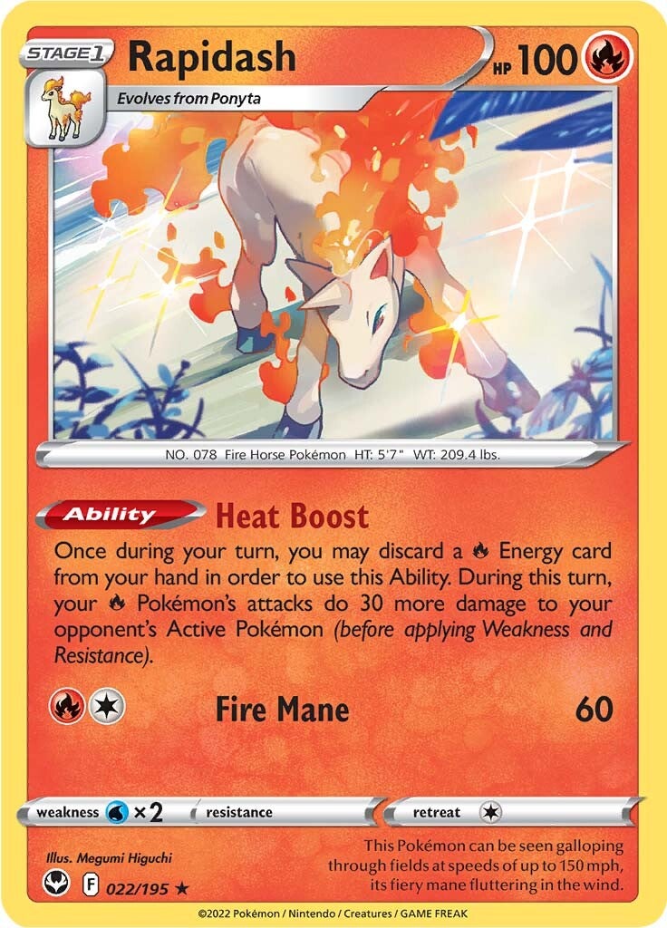 Rapidash (022/195) [Sword & Shield: Silver Tempest] | The Clever Kobold