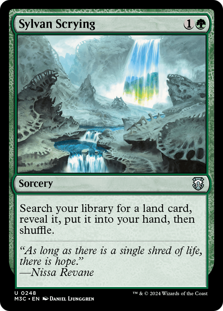 Sylvan Scrying (Ripple Foil) [Modern Horizons 3 Commander] | The Clever Kobold