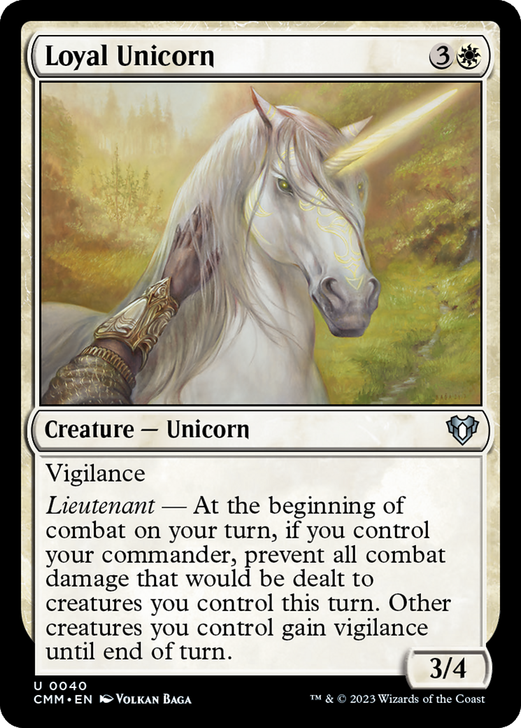 Loyal Unicorn [Commander Masters] | The Clever Kobold