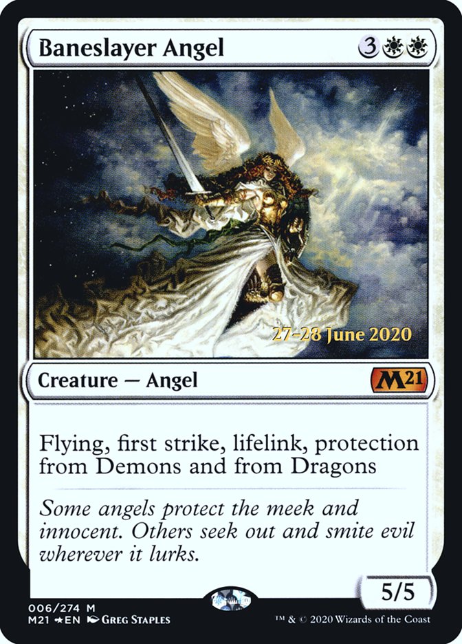 Baneslayer Angel [Core Set 2021 Prerelease Promos] | The Clever Kobold