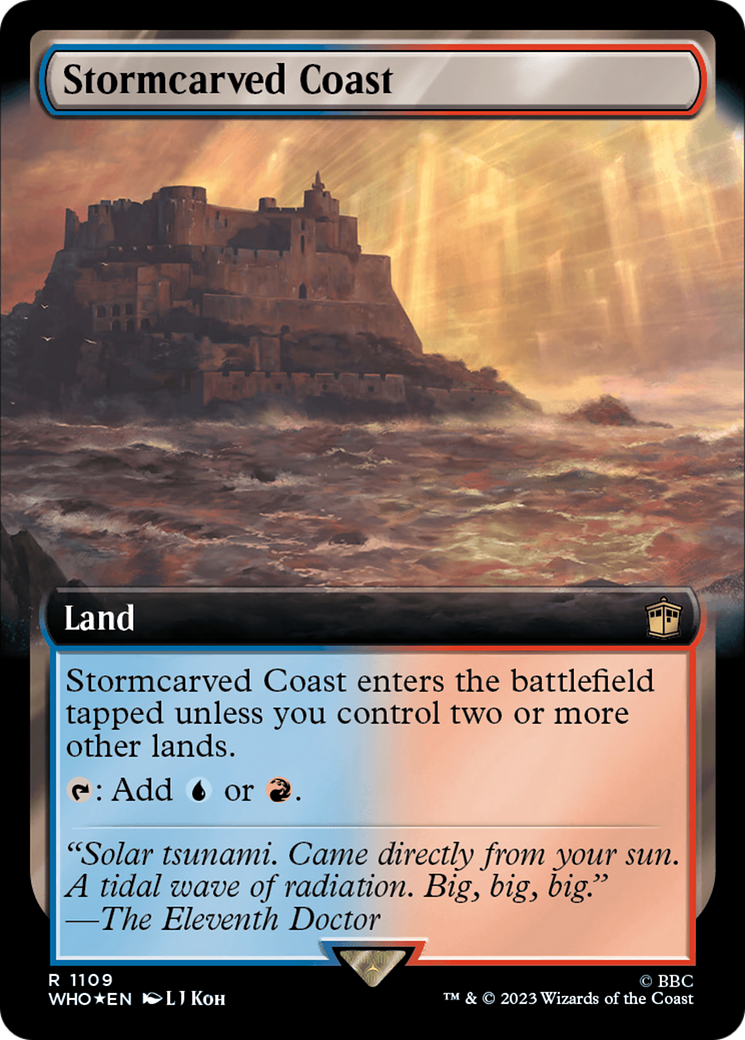 Stormcarved Coast (Extended Art) (Surge Foil) [Doctor Who] | The Clever Kobold