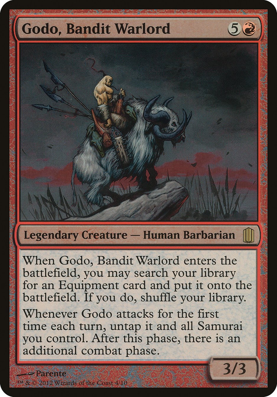 Godo, Bandit Warlord (Oversized) [Commander's Arsenal Oversized] | The Clever Kobold