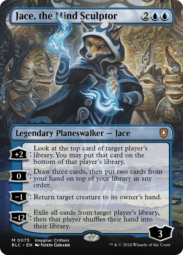 Jace, the Mind Sculptor (Borderless) [Bloomburrow Commander] | The Clever Kobold