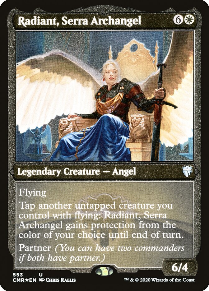 Radiant, Serra Archangel (Etched) [Commander Legends] | The Clever Kobold