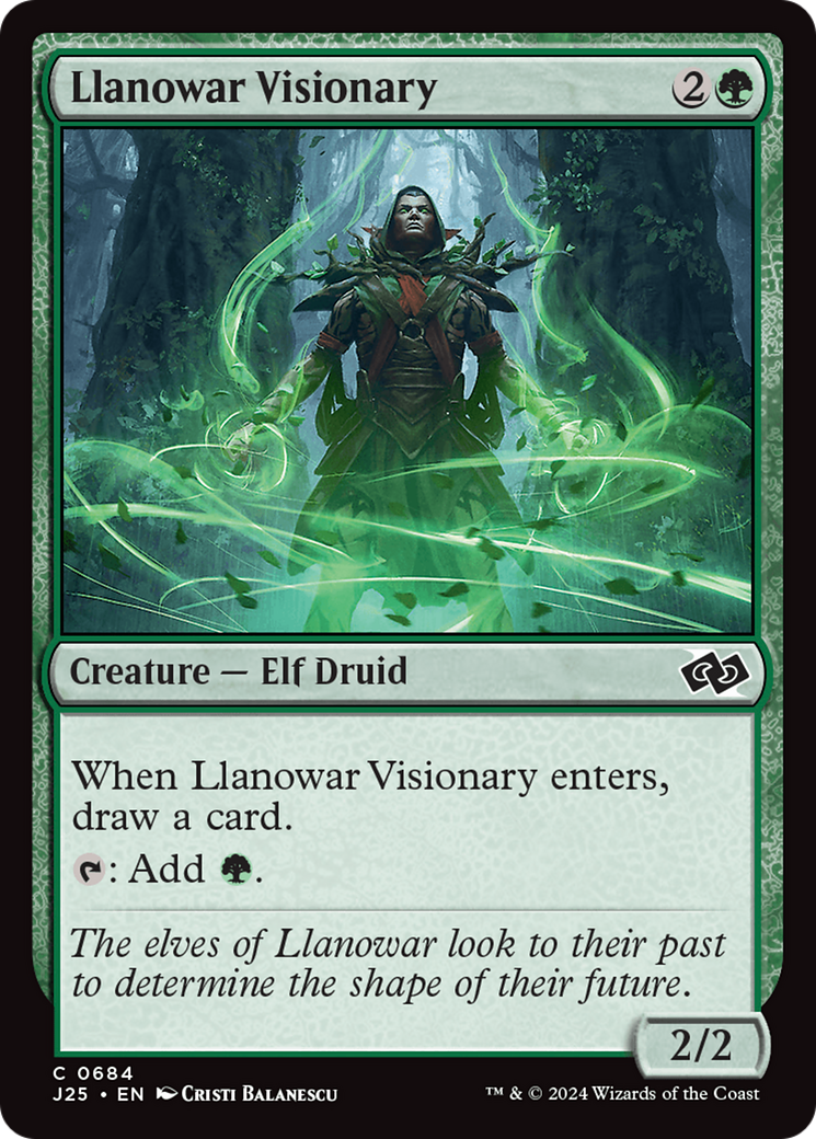 Llanowar Visionary [Foundations Jumpstart] | The Clever Kobold