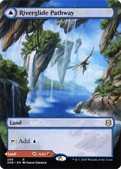 Riverglide Pathway // Lavaglide Pathway (Borderless Alternate Art) [Zendikar Rising] | The Clever Kobold