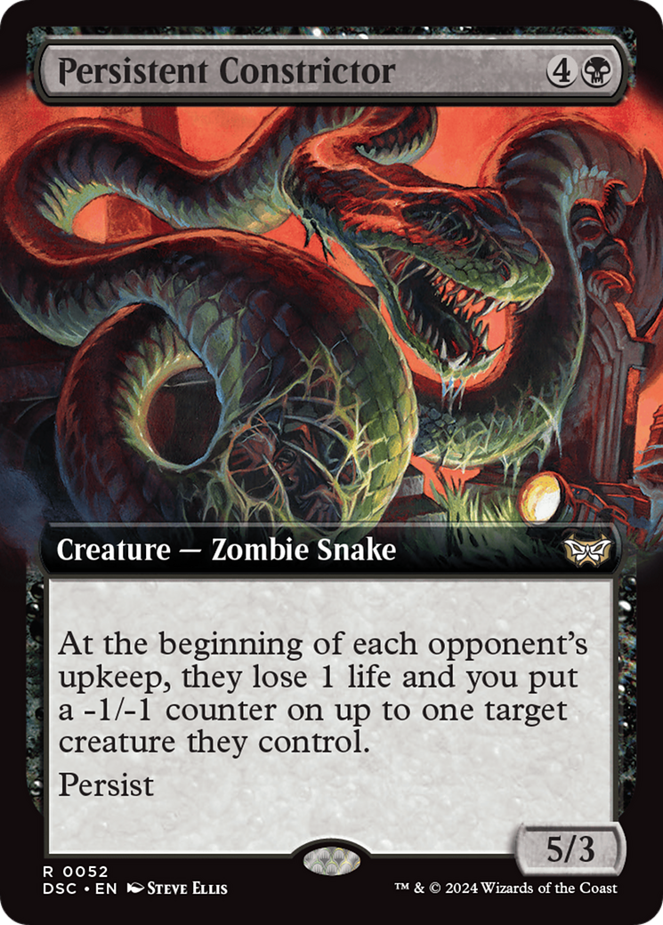 Persistent Constrictor (Extended Art) [Duskmourn: House of Horror Commander] | The Clever Kobold