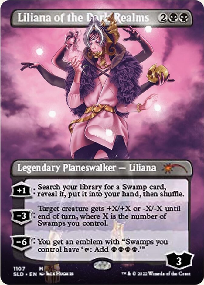 Liliana of the Dark Realms (Borderless) [Secret Lair Drop Series] | The Clever Kobold