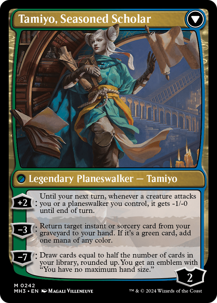 Tamiyo, Inquisitive Student // Tamiyo, Seasoned Scholar [Modern Horizons 3] | The Clever Kobold