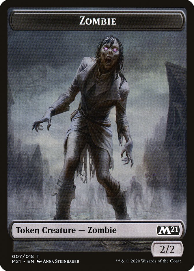 Construct // Zombie Double-Sided Token [Core Set 2021 Tokens] | The Clever Kobold