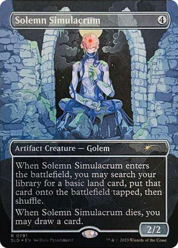 Solemn Simulacrum (0791) (Borderless) [Secret Lair Drop Series] | The Clever Kobold