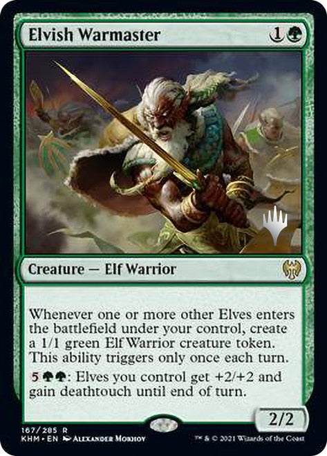 Elvish Warmaster (Promo Pack) [Kaldheim Promos] | The Clever Kobold