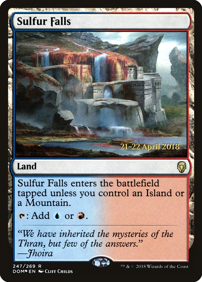 Sulfur Falls [Dominaria Prerelease Promos] | The Clever Kobold